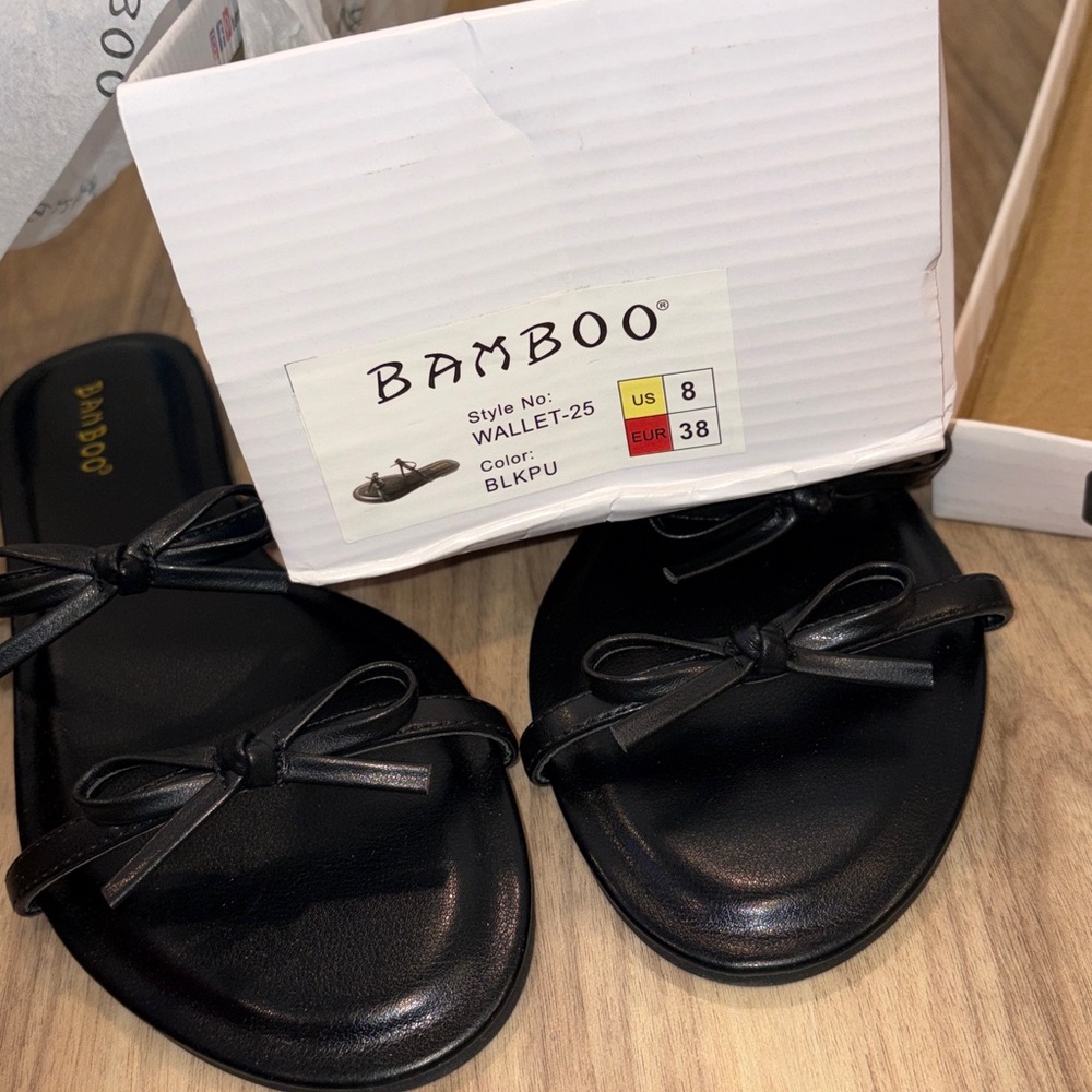 Black Bow Sandals - Picture 5 of 5